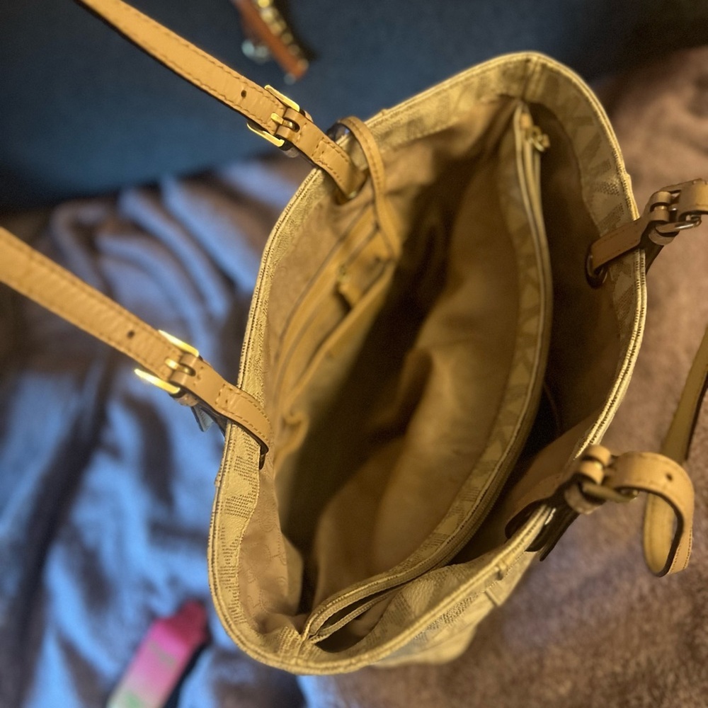Michael Kors Monogram Beige Tote - Picture 3 of 3